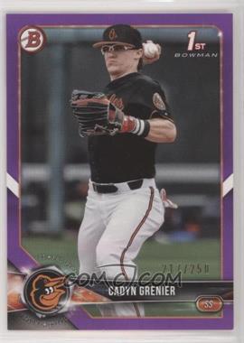 2018 Bowman Draft - [Base] - Purple #BD-134 - Cadyn Grenier /250