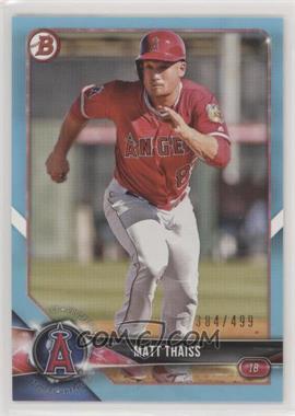 2018 Bowman Draft - [Base] - Sky Blue #BD-166 - Matt Thaiss /499