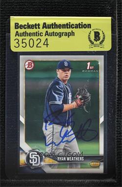 2018 Bowman Draft - [Base] #BD-182 - Ryan Weathers [BAS Authentic]