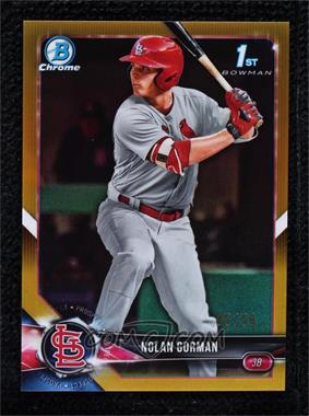 2018 Bowman Draft - Chrome - Gold Refractor #BDC-117 - Nolan Gorman /50