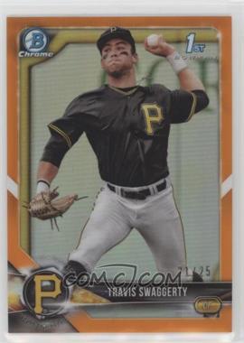 2018 Bowman Draft - Chrome - Orange Refractor #BDC-198 - Travis Swaggerty /25 [Noted]