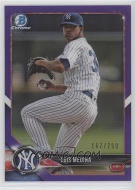 2018 Bowman Draft - Chrome - Purple Refractor #BDC-17 - Luis Medina /250