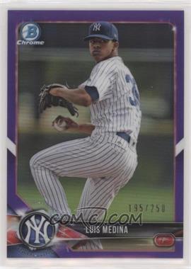 2018 Bowman Draft - Chrome - Purple Refractor #BDC-17 - Luis Medina /250