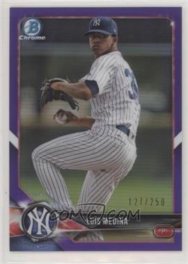 2018 Bowman Draft - Chrome - Purple Refractor #BDC-17 - Luis Medina /250