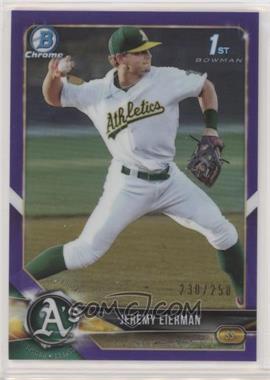 2018 Bowman Draft - Chrome - Purple Refractor #BDC-179 - Jeremy Eierman /250