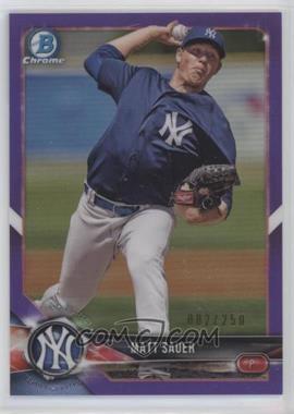 2018 Bowman Draft - Chrome - Purple Refractor #BDC-184 - Matt Sauer /250