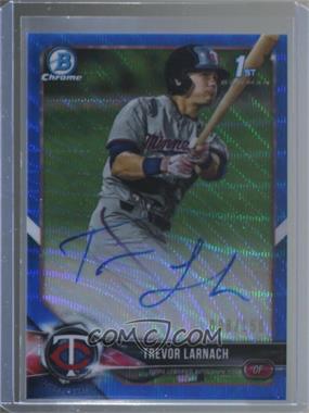 2018 Bowman Draft - Chrome Draft Pick Autographs - Blue Wave Refractor #CDA-TL - Trevor Larnach /150