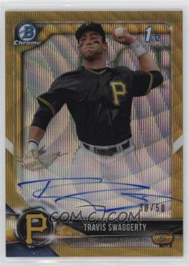 2018 Bowman Draft - Chrome Draft Pick Autographs - Gold Wave Refractor #CDA-TS - Travis Swaggerty /50