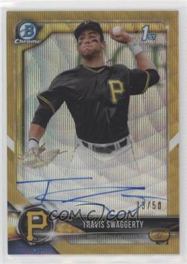 2018 Bowman Draft - Chrome Draft Pick Autographs - Gold Wave Refractor #CDA-TS - Travis Swaggerty /50