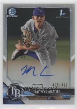 2018 Bowman Draft - Chrome Draft Pick Autographs - Refractor #CDA-ML - Matthew Liberatore /499