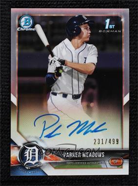 2018 Bowman Draft - Chrome Draft Pick Autographs - Refractor #CDA-PM - Parker Meadows /499