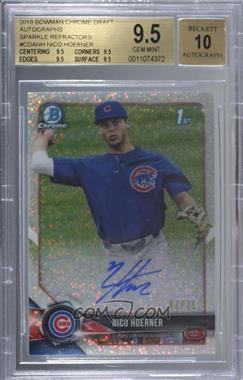 2018 Bowman Draft - Chrome Draft Pick Autographs - Sparkles Refractor #CDA-NH - Nico Hoerner /71 [BGS 9.5 GEM MINT]