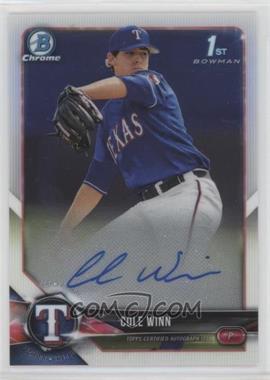 2018 Bowman Draft - Chrome Draft Pick Autographs #CDA-CW - Cole Winn