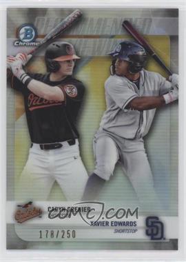 2018 Bowman Draft - Recommended Viewing - Refractor #RV-GE - Cadyn Greiner, Xavier Edwards /250 [EX to NM]