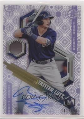 2018 Bowman High Tek - Prospects - Purple Rainbow Diffractor Autographs #PHT-TL - Tristen Lutz /150