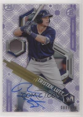 2018 Bowman High Tek - Prospects - Purple Rainbow Diffractor Autographs #PHT-TL - Tristen Lutz /150