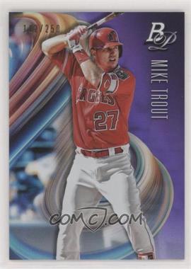 2018 Bowman Platinum - [Base] - Purple #49.1 - Base - Mike Trout (Batting) /250