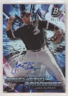 2018 Bowman Platinum - Platinum Prismatic Prodigies - Autographs #PPP-4 - Jake Burger /50