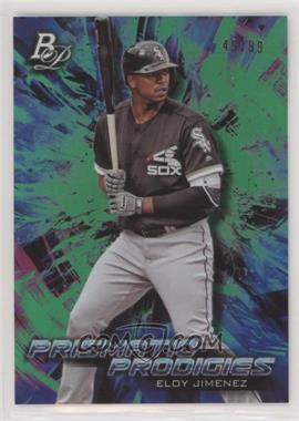 2018 Bowman Platinum - Platinum Prismatic Prodigies - Green #PPP-1 - Eloy Jimenez /99