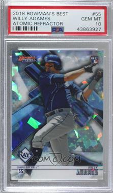 2018 Bowman's Best - [Base] - Atomic Refractor #55 - Willy Adames [PSA 10 GEM MT]