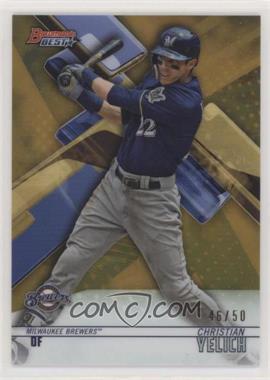 2018 Bowman's Best - [Base] - Gold Refractor #67 - Christian Yelich /50