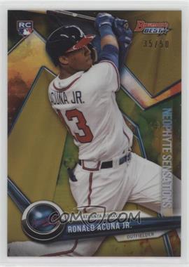 2018 Bowman's Best - Neophyte Sensations - Gold Refractor #NS-RAJ - Ronald Acuna Jr. /50