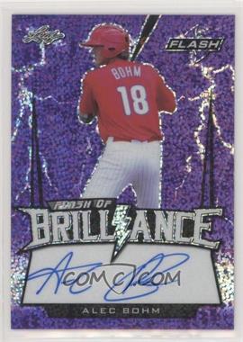 2018 Leaf Flash - Flash of Brilliance - Purple #FOB-AB1 - Alec Bohm /25