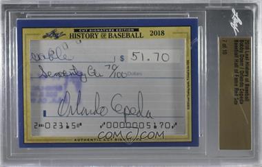 2018 Leaf History of Baseball - Cut Signature Edition #_BDOC - Hall of Famer - Bobby Doerr, Orlando Cepeda /10 [Cut Signature]