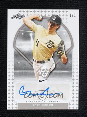 2018 Leaf Perfect Game National Showcase - Autographs - Silver Proof #BA-GV1 - Gage Vailes /1