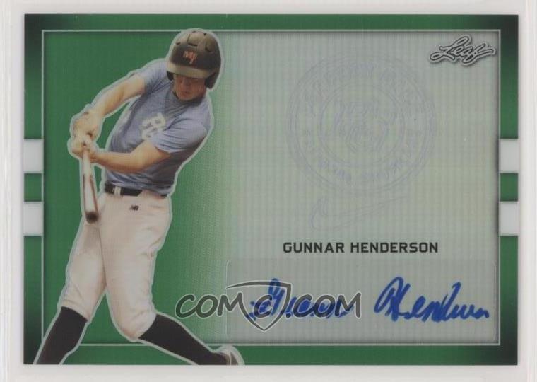 2018 Leaf Perfect Game National Showcase Metal Autographs Green BA