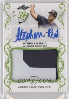 2018 Leaf Perfect Game National Showcase - Patch Autographs - Green #PA-SR2 - Stephen Reid /5