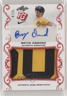 2018 Leaf Perfect Game National Showcase - Patch Autographs - Red #PA-BO1 - Bryce Osmond /15