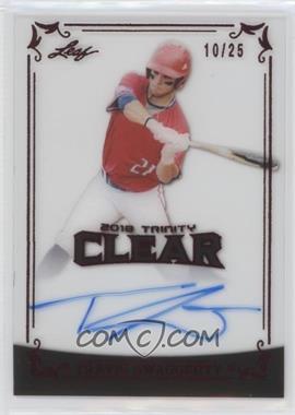 2018 Leaf Trinity - Clear Auto - Red #CA-TS1 - Travis Swaggerty /25