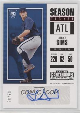 2018 Panini Chronicles - Contenders - Season Ticket Red #3 - Lucas Sims /99
