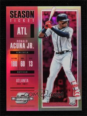 2018 Panini Chronicles - Contenders Optic - Pink Prizm #4 - Ronald Acuna Jr. /25