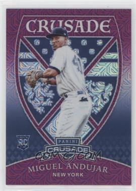 2018 Panini Chronicles - Crusade - Purple Mojo Prizm #9 - Miguel Andujar /99