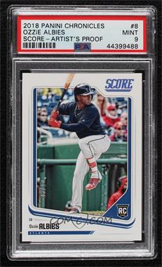 2018 Panini Chronicles - Score - Artist Proof #8 - Ozzie Albies /10 [PSA 9 MINT]