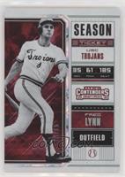 Fred Lynn (Helmet Fully Visible, Right Foot In Frame) #/15