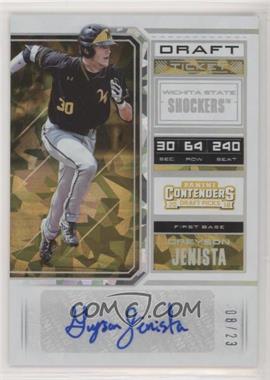 2018 Panini Contenders Draft Picks - Draft Ticket Autographs - Cracked Ice #65 - Greyson Jenista /23