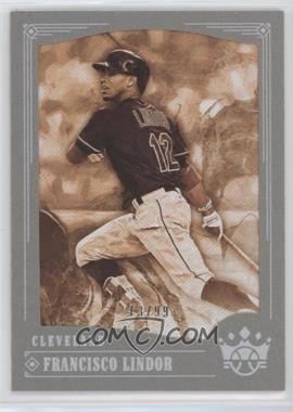 2018 Panini Diamond Kings - [Base] - Gray Frame #65.2 - Sepia Variation - Francisco Lindor /99