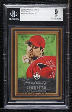 2018 Panini Diamond Kings - Portraits #P15 - Shohei Ohtani [BGS 9 MINT]