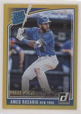 2018 Panini Donruss - [Base] - Press Proof Gold #37 - Rated Rookies - Amed Rosario /99