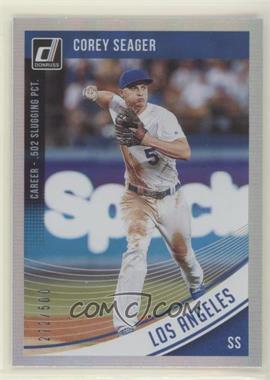 2018 Panini Donruss - [Base] - Stat Line Career #158.1 - Corey Seager (Dirty Uniform) /500