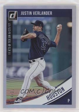 2018 Panini Donruss - [Base] - Stat Line Game Day #111 - Justin Verlander /11