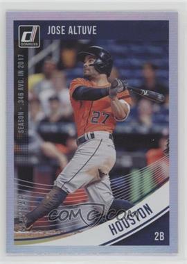 2018 Panini Donruss - [Base] - Stat Line Season #166.1 - Jose Altuve (Orange Jersey) /346