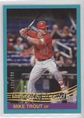 2018 Panini Donruss - [Base] - Teal Border #242.1 - Retro 1984 Base - Mike Trout (Red Jersey) /199 - Courtesy of COMC.com