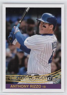 2018 Panini Donruss - [Base] #225.2 - Retro 1984 Variations - Anthony Rizzo (Swinging, Close-Up)