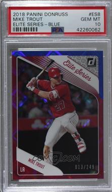 2018 Panini Donruss - Elite Series - Blue #ES8 - Mike Trout /249 [PSA 10 GEM MT]