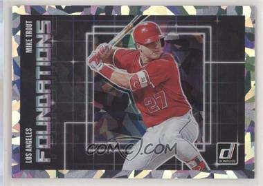 2018 Panini Donruss - Foundations - Crystals #F4 - Mike Trout