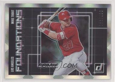 2018 Panini Donruss - Foundations #F4 - Mike Trout /999